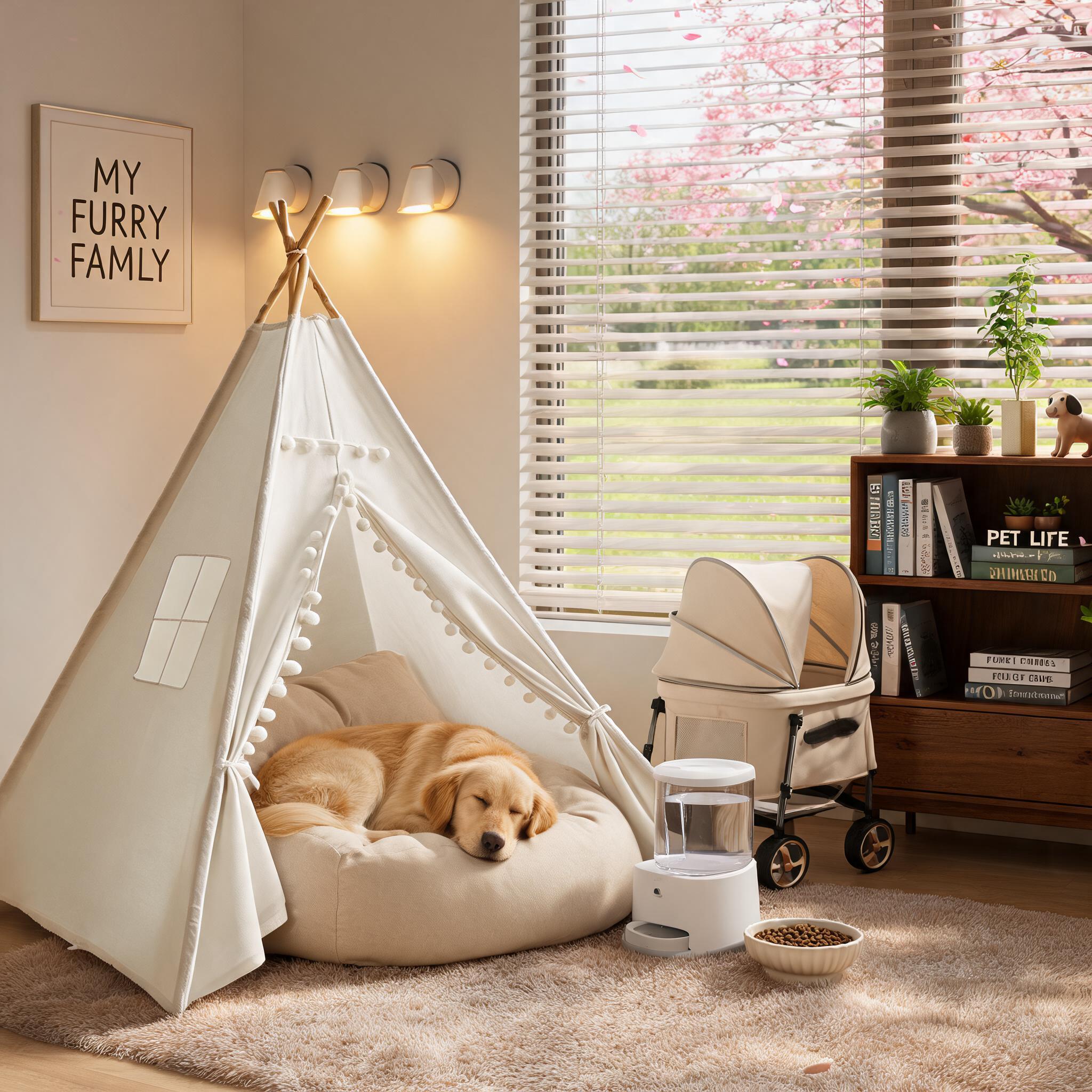 TEMU Ball Tent Set With Storage Bag, Complete 2pcs Set, Cloud Pompom Tent, Washable Tent   Storage Bag, 110x100cm, Suitable For Large Cats And Dogs