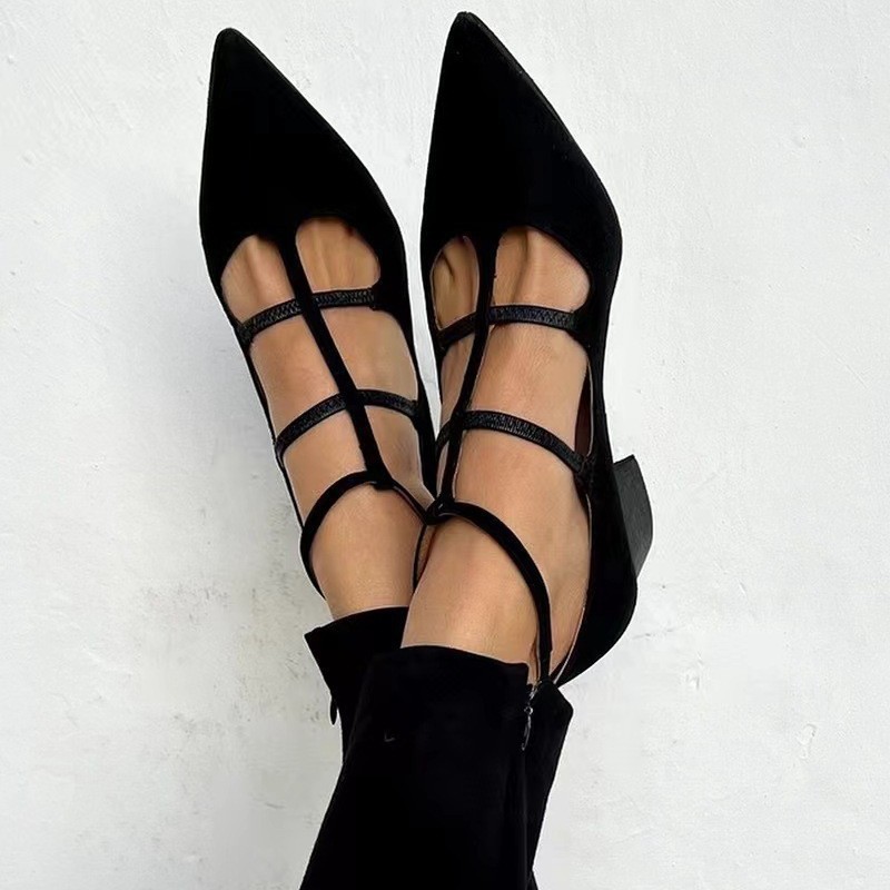 Image of Footwear For Women Including Flats, Mid-heel Options, And Materials. Features Like Lace-up Designs, T-straps, Lightweight Construction, Soles, Women Shoes