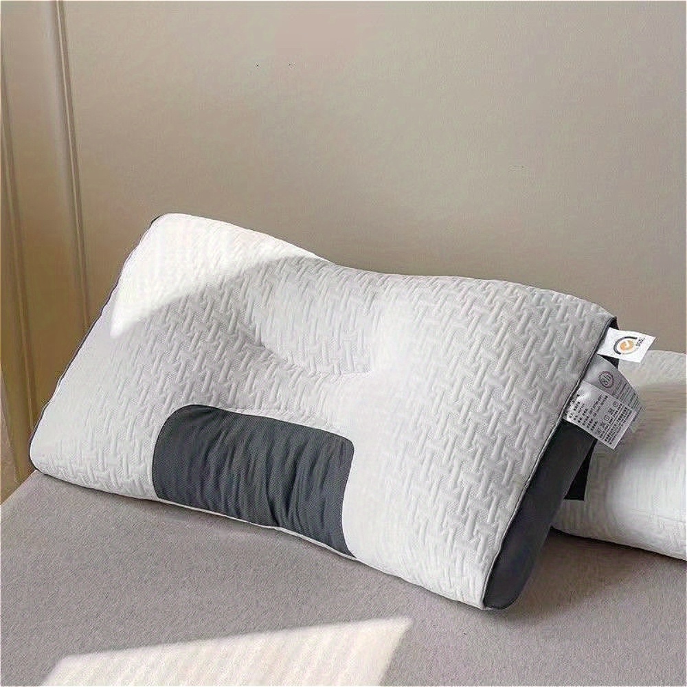 1pc 2pcs ergonomic neck pillow medium firmness polyester fiber deep sleep support for side and back sleepers home massage       pillow for living room and bedroom decor details 3