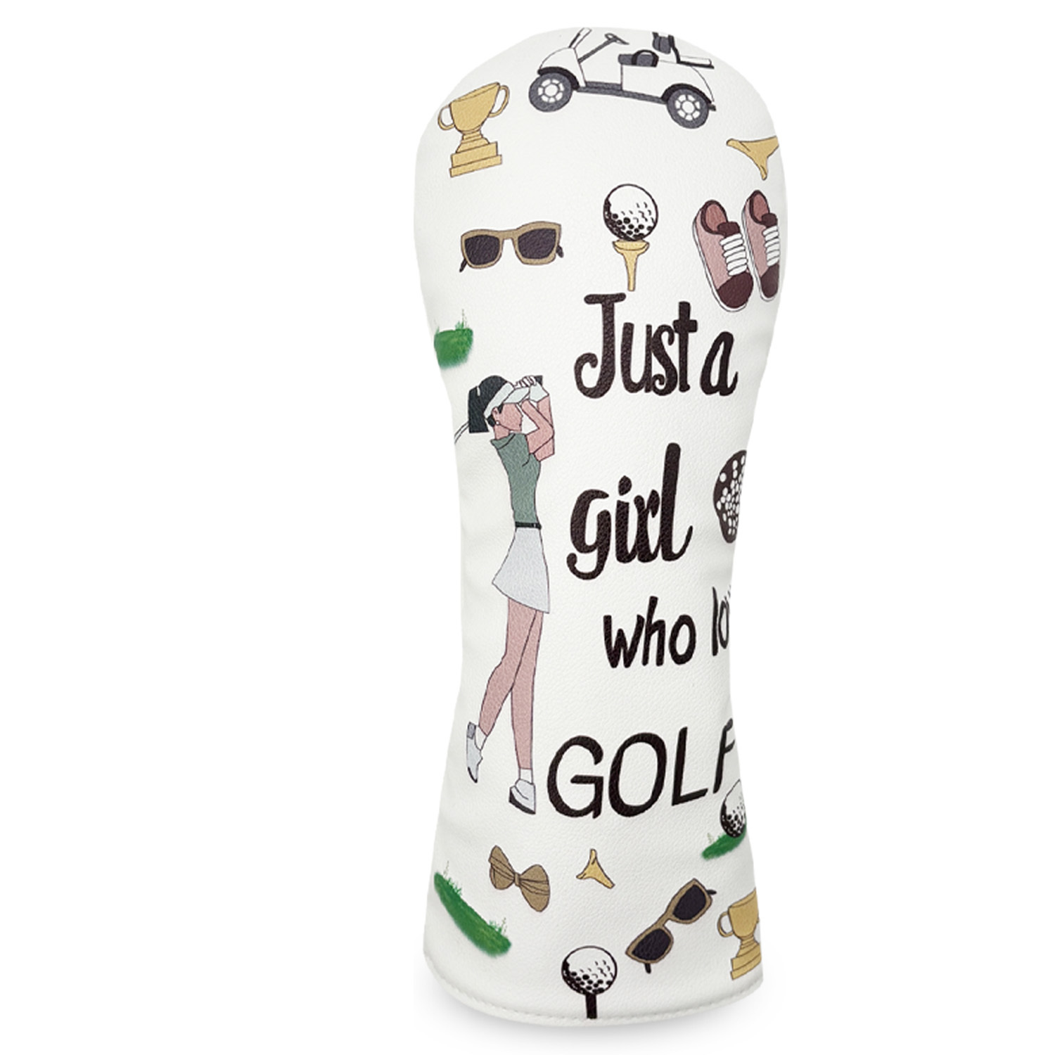 TEMU Fundas para cabezas de palos de "Solo una chica a la que le el ", protector prémium de PU, para driver, madera e híbrido, accesorios de con