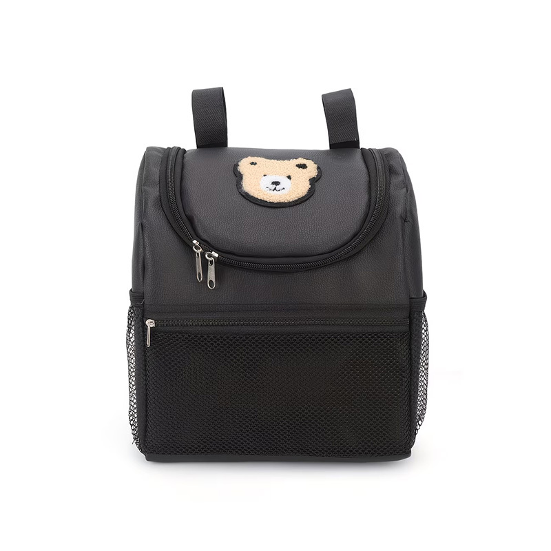 Image of Large- A Stroller Storage Bag With Cute Teddy Bear Stickers, Cute Bear Stroller Pouch, Holiday Gifts, Multi-functional Diaper Storage Bag, A Must-have For Mothers, Of Space