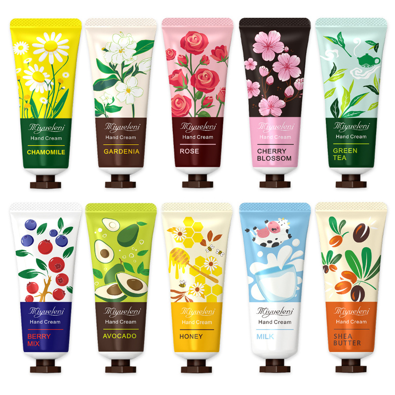 10pcs Flower & Fruit Hand Cream Set