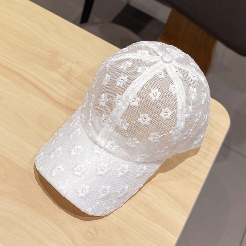 TEMU A Summer Outdoor Travel Beach Hat, Featuring A Korean Style With Popular Instagram Floral Lace, Breathable Baseball Cap, Perfect For Look For