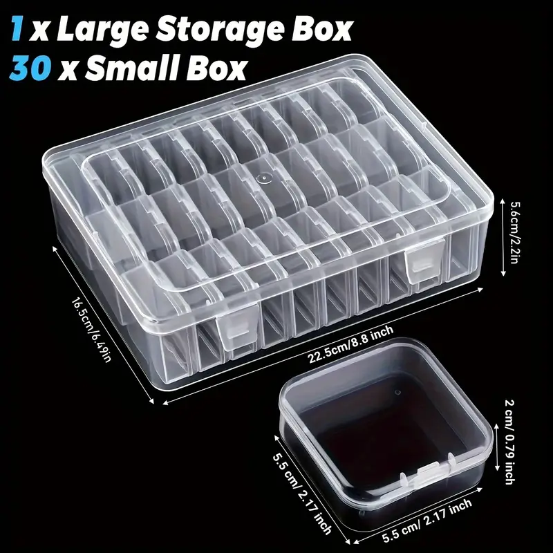 31pcs clear plastic storage boxes with removable trays durable tabletop organizer for beads jewelry crafts multipurpose snap closure containers with organization gift jewelry boxes jewelry boxes Product details 3