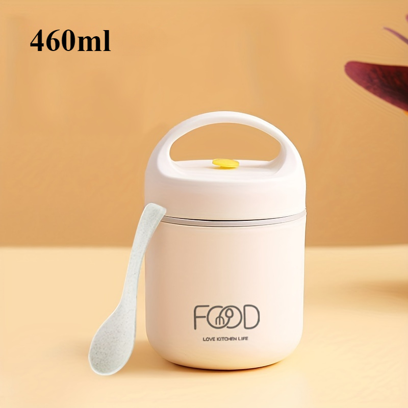 1 stück kompakte  -lunchbox – edelstahl-suppentasse mit isolierdesign, tragbarer frühstücksbehälter für büro, schule oder reisen, leicht zu reinigen & nur handwäsche, zurück zur schule
