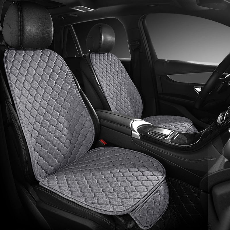 TEMU 1pc, Car Seat Cushion, , Small Diamond Lattice Style, Linen Texture, Single Seat, With Backrest, Universal For , No Binding, Comfortable And
