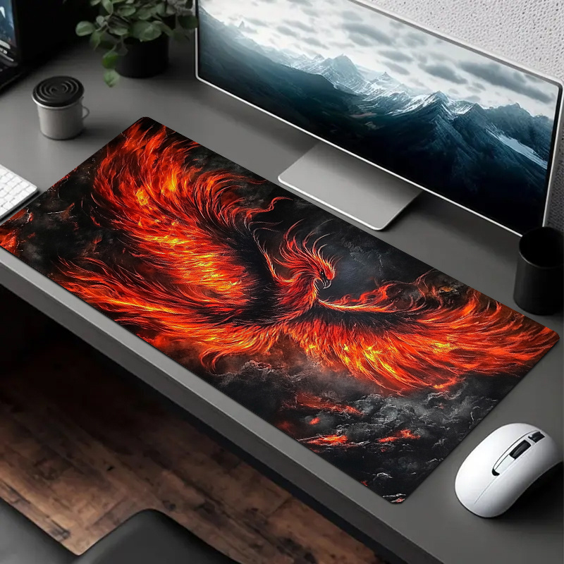 

1pc Phoenix Gaming Mouse Pad, Desk Mat For And , Size, , , For