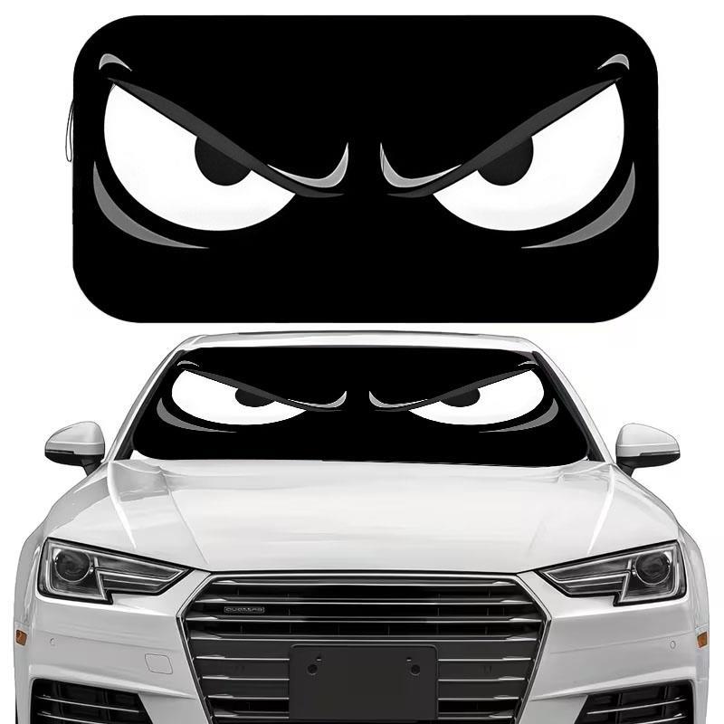 TEMU Car Windshield Sunshade, Uv-blocking Sun Visor Protector, Foldable Sun Shield, Vehicle Cool, Uv Heat Reflection, Fun Car Accessory, Suitable For
