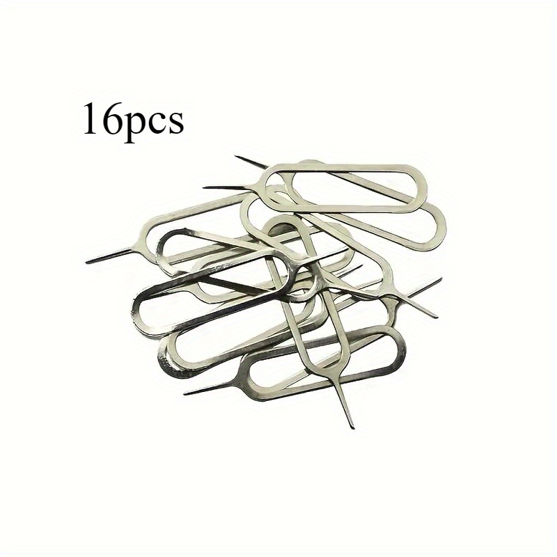 TEMU 16pcs Tool Set For Mobile Phone Sim Card Puller, Suitable For Sim Card Puller, Stainless Steel Universal Mobile Phone Accessories