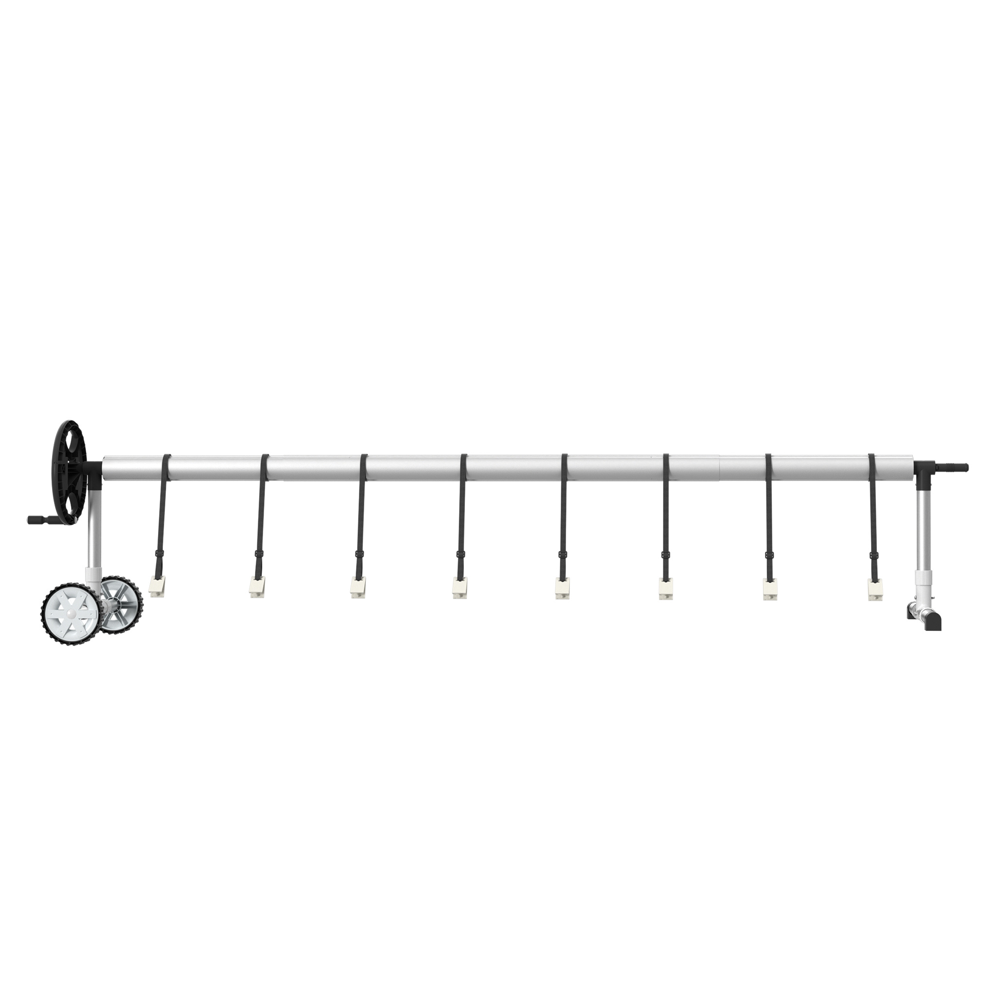 Pool Foil Reel Roll- 3-5. 70 M Roll-up Device Including Fastening, Pool Tarpaulins And Covers From 300 To 570 Cm