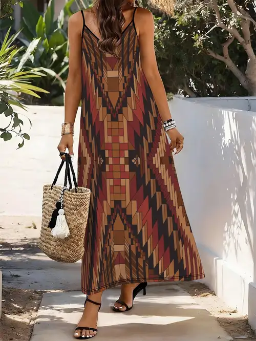 casual grecian dress SHEIN PETITE CURVE Plus Size Women's White Sequin Summer Boho Flowy Vacation Holiday Dress Elegant Hollow Out Printed Long Casual Greek Italian Outfit Beach