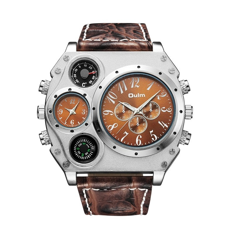 Image of Fashion Hip Hop Rock Y2k Style Watch, New Large Dial Watch, Motorcycle Riding Watch, Bar Dj Performance Watch, Mountaineering Adventure Running Sports Watch, Multi-time Zone Display, Back-to-school