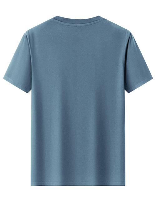 mens 100 t shirt summer short sleeve round neck top casual versatile breathable base layer easy design showcasing taste and