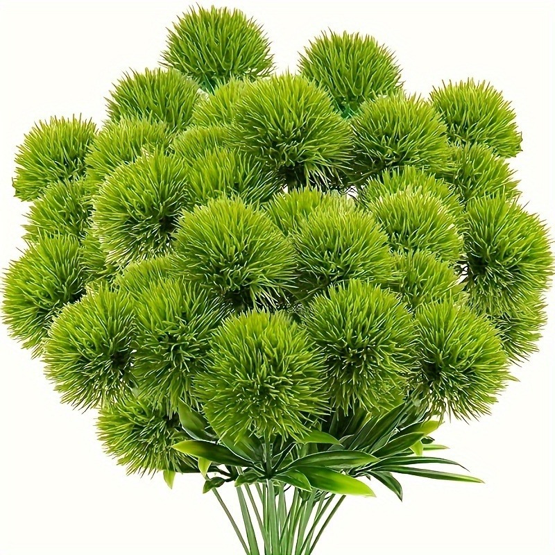 12/24 Stck Grne Lwenzahn Knstliche Blumen - * fr den Frhling zur  Dekoration zu Hause: Hergestellt aus Kunststoff, kein * erforderlich * fr  Zuhause und Hochzeitsverwendung