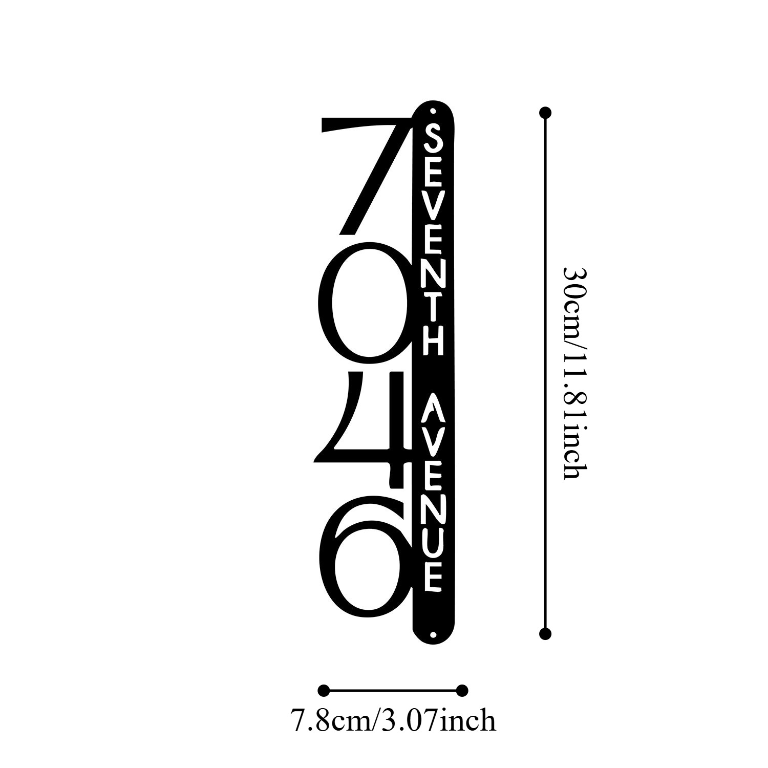 TEMU Custom House Number Signs | Vertical Address Signs, Street Name Signs, , Wall-mounted, Personalized Name And Number Plates For Doors/mailboxes,