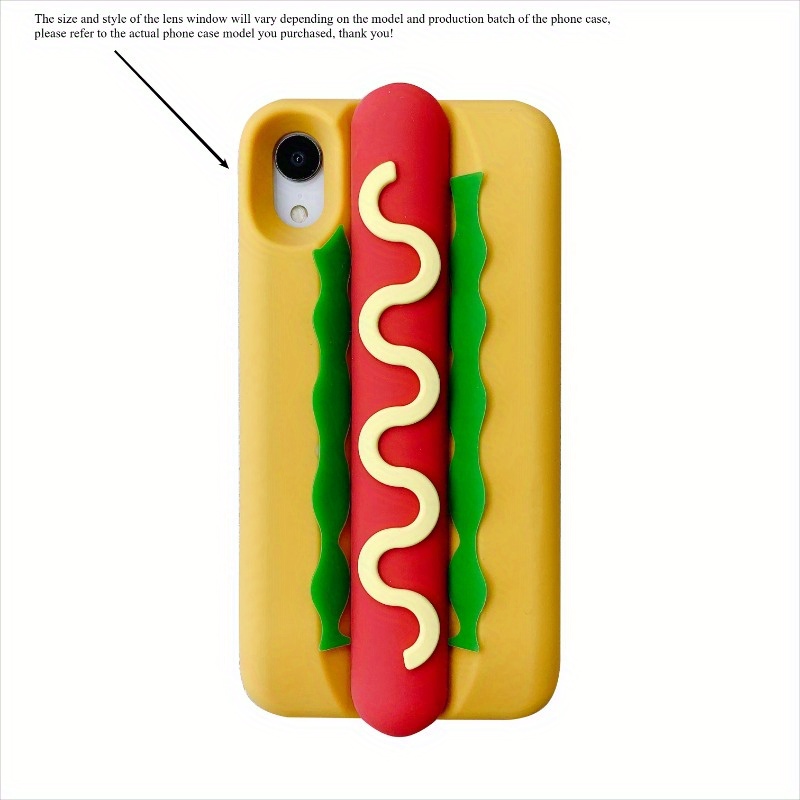 TEMU Retro Simulation Hot Dog Hamburger Phone Case Suitable For Iphone16promax 13/14/15/16 Mobile Phone Case 11/12 Female 11 Shell Silicone 13 Pro /