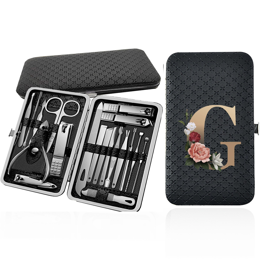 Portable 19pcs Nail Clipper Set with Beauty Tools