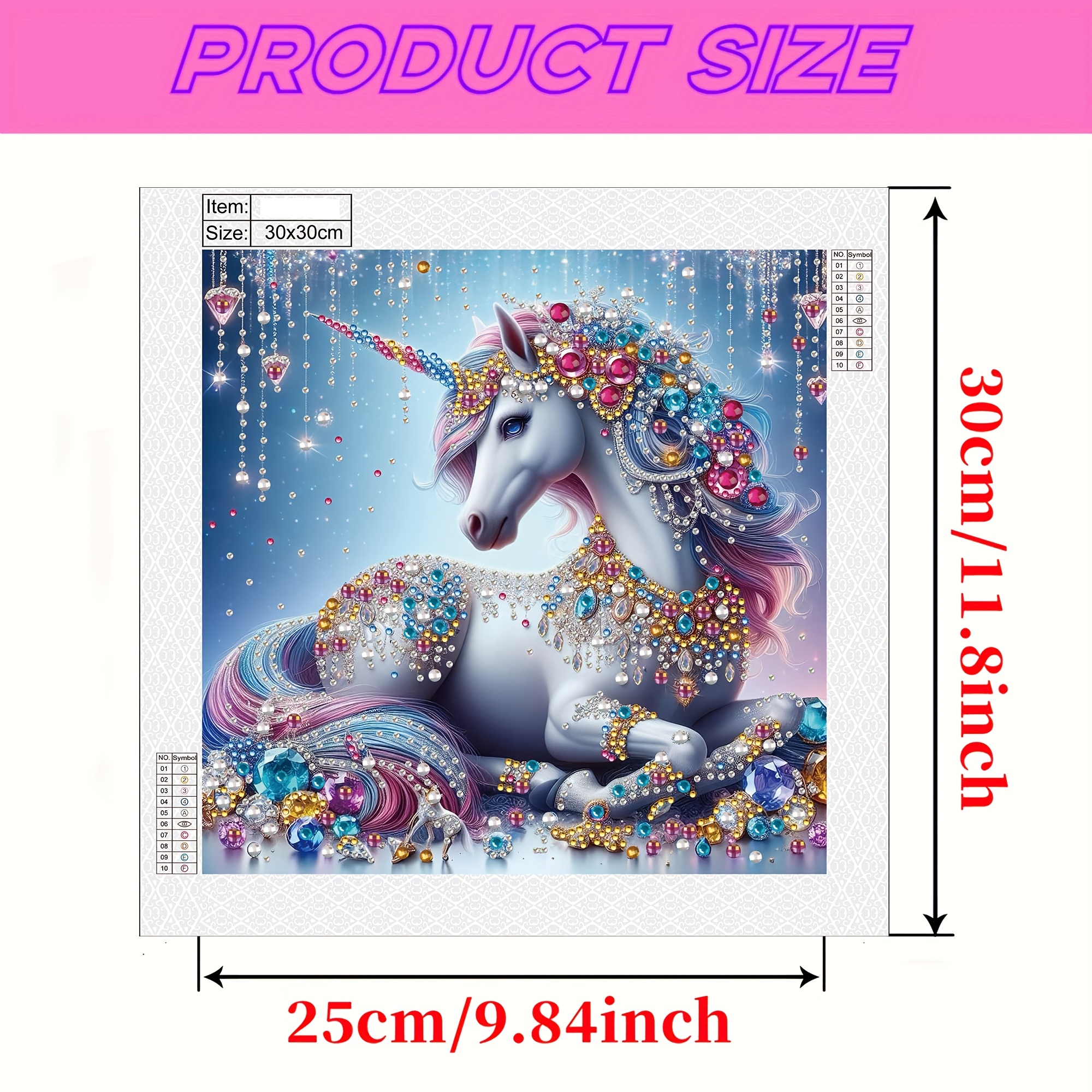 Image of 1pc. Sparkling Acrylic Diamond Painting Craft Set, 5d Beautiful Unicorn Graffiti Painting Irregular Shape Painting Kit Artwork. Ideal For Bedroom, Cafe And Living Room Decoration