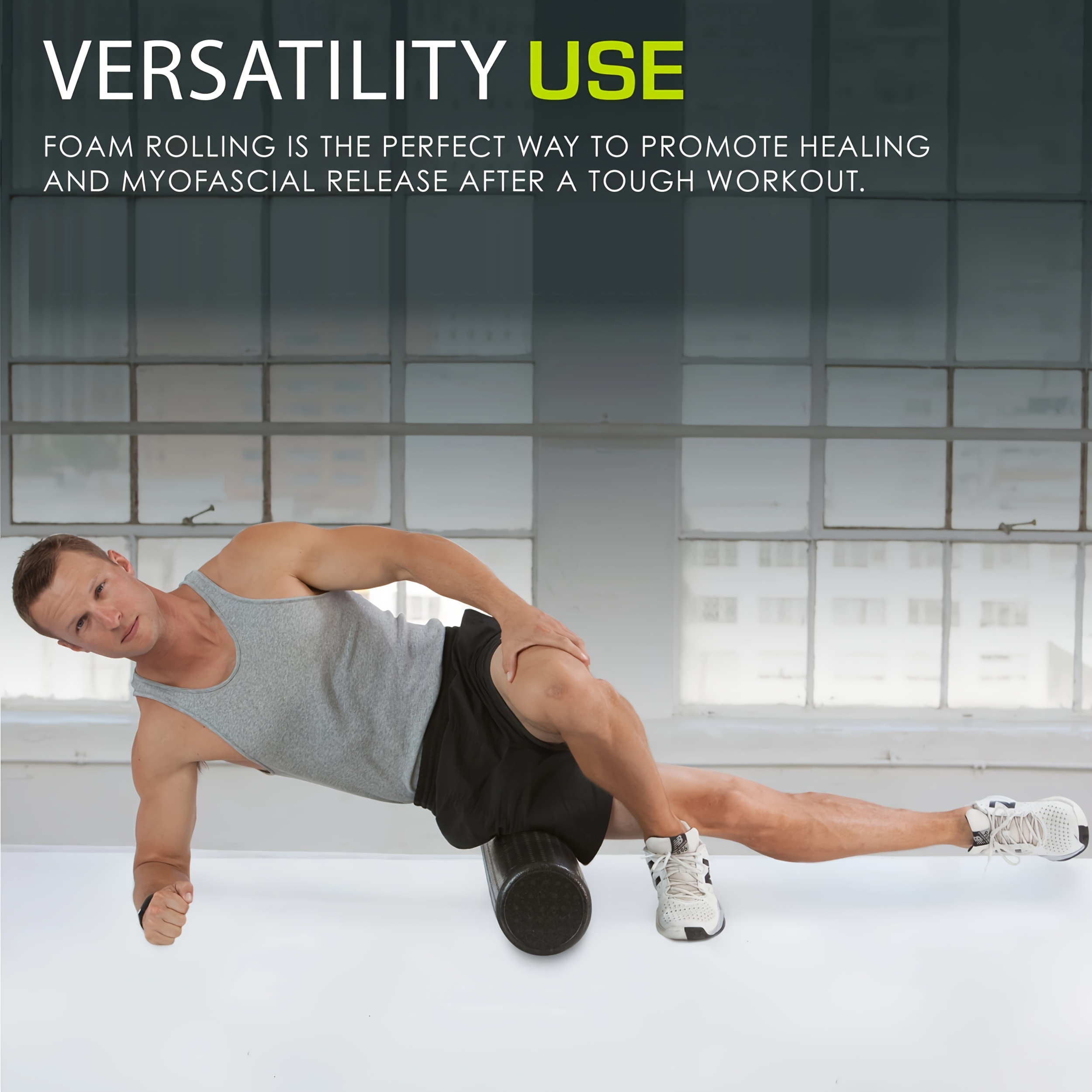 Planet Fitness Muscle Massager Foam Roller For Deep Tissue Massage