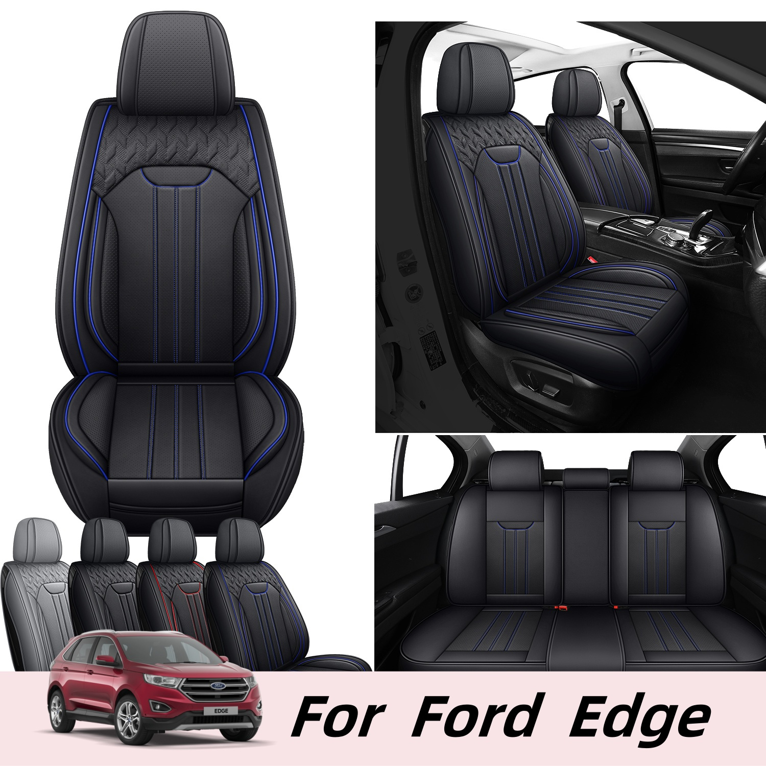 Coverado Seat Covers, Car Seat Covers Full Set, Black Car Seat Cover