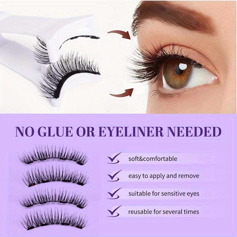 Reusable Magnetic Eyelashes With Applicator – No Glue Needed, Natural 3D Look, Black 6 thumbnail image