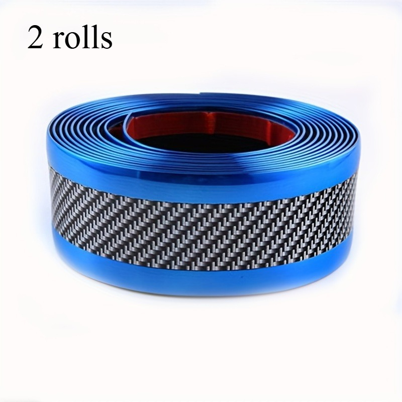 TEMU Car Door Sill Protectors â Self-adhesive, Scratch-resistant Entry Guards With Stylish Pinstripe Design, Anti-collision Film For Most Cars