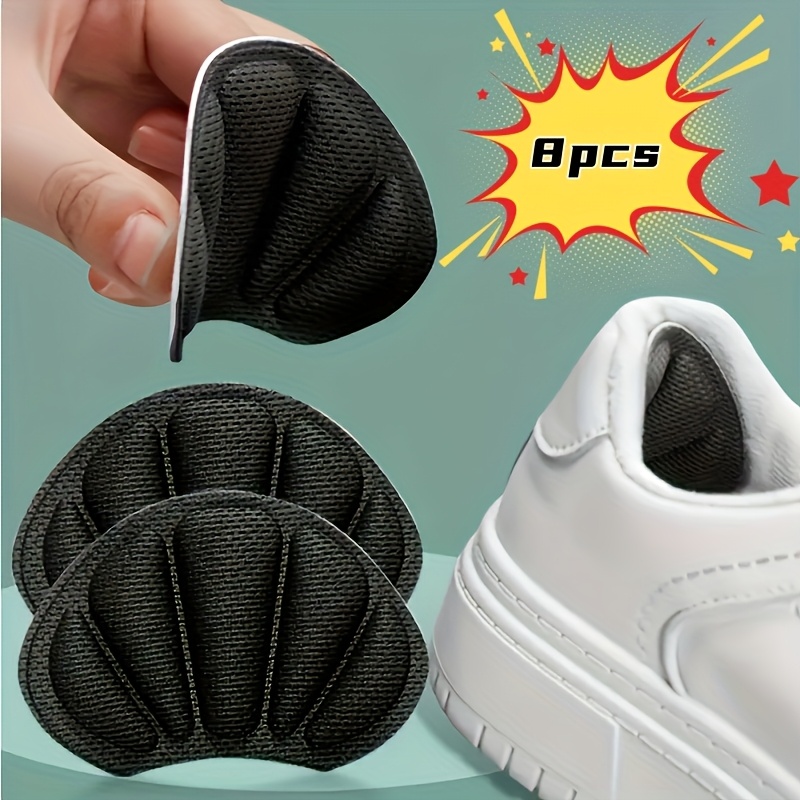 8pcs Heel Pads, 4 Colors , Self-adhesive Anti-slip Protective Pads, Enhance Shoe , Prevent Foot Chafing And Slippers, Suitable For Casual Shoes, Sports Shoes, And White Shoes