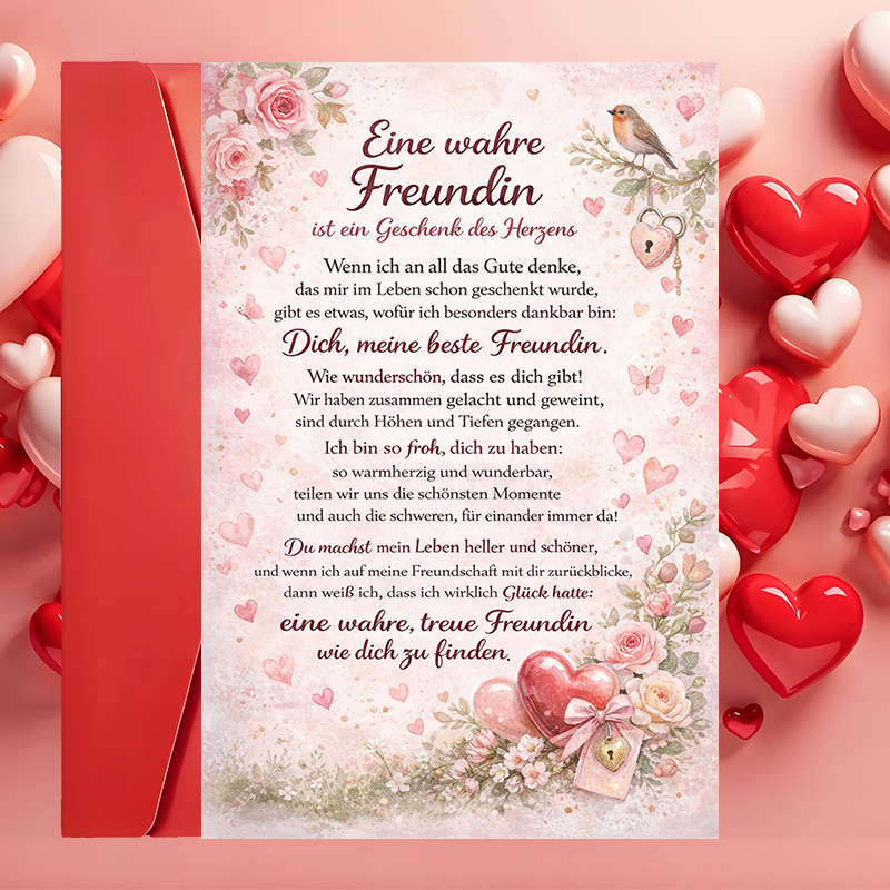 1 Greeting Card + 1 Envelopebeautiful Friendship Greeting Card Perfect For Expressing Gratitude And Love To On Birthdays Anniversaries Or Just To Your Special