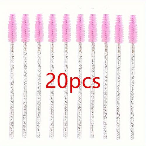20pcs eyelash and eyebrow brushes not waterproof free of easy eyelash mascara application and eyelash extension travel package hair removal