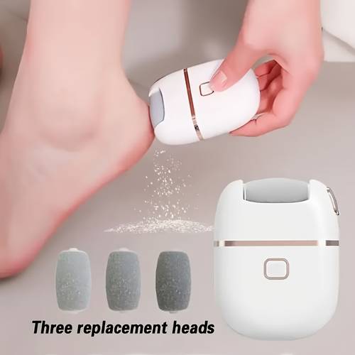 1 rechargeable electric care machine quickly removes calluses and dead beige easy to clean suitable for smooth exfoliation usb charging portable and treats cracked and dry feet light beige with three