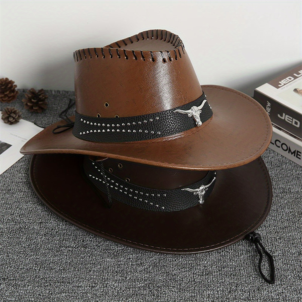 western cowgirl hat adjustable chin strap genuine suede wide 