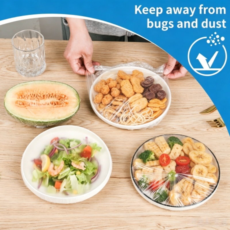 Transparent Plastic Food Wrap for Snacks and Ingredients