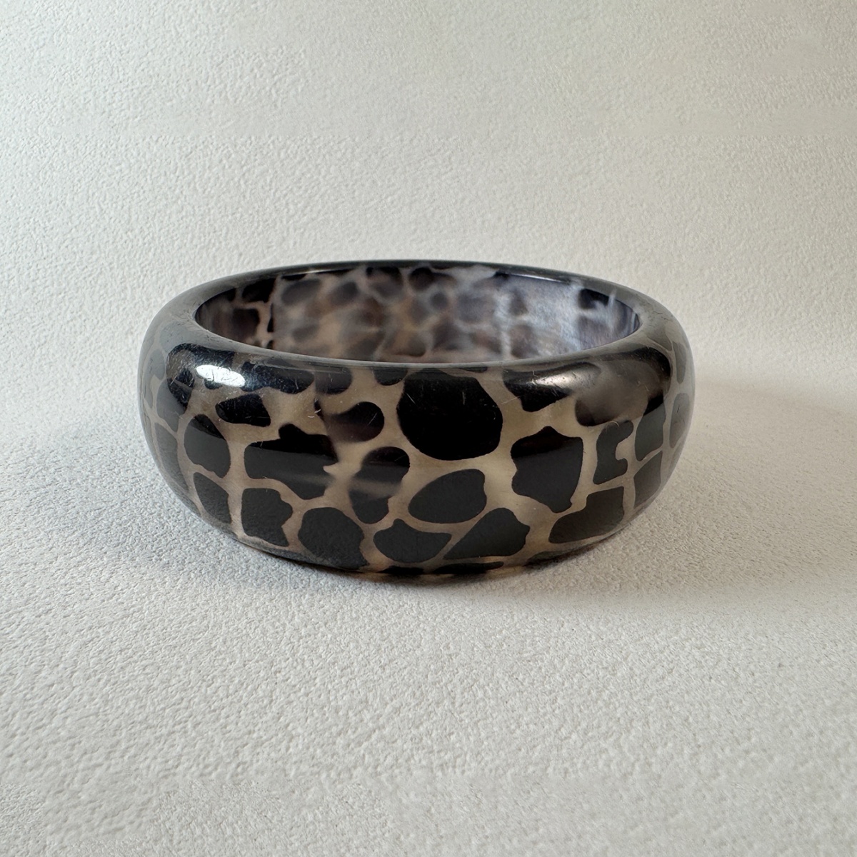 Retro Geometric Leopard Resin Bracelet, Unique Gift