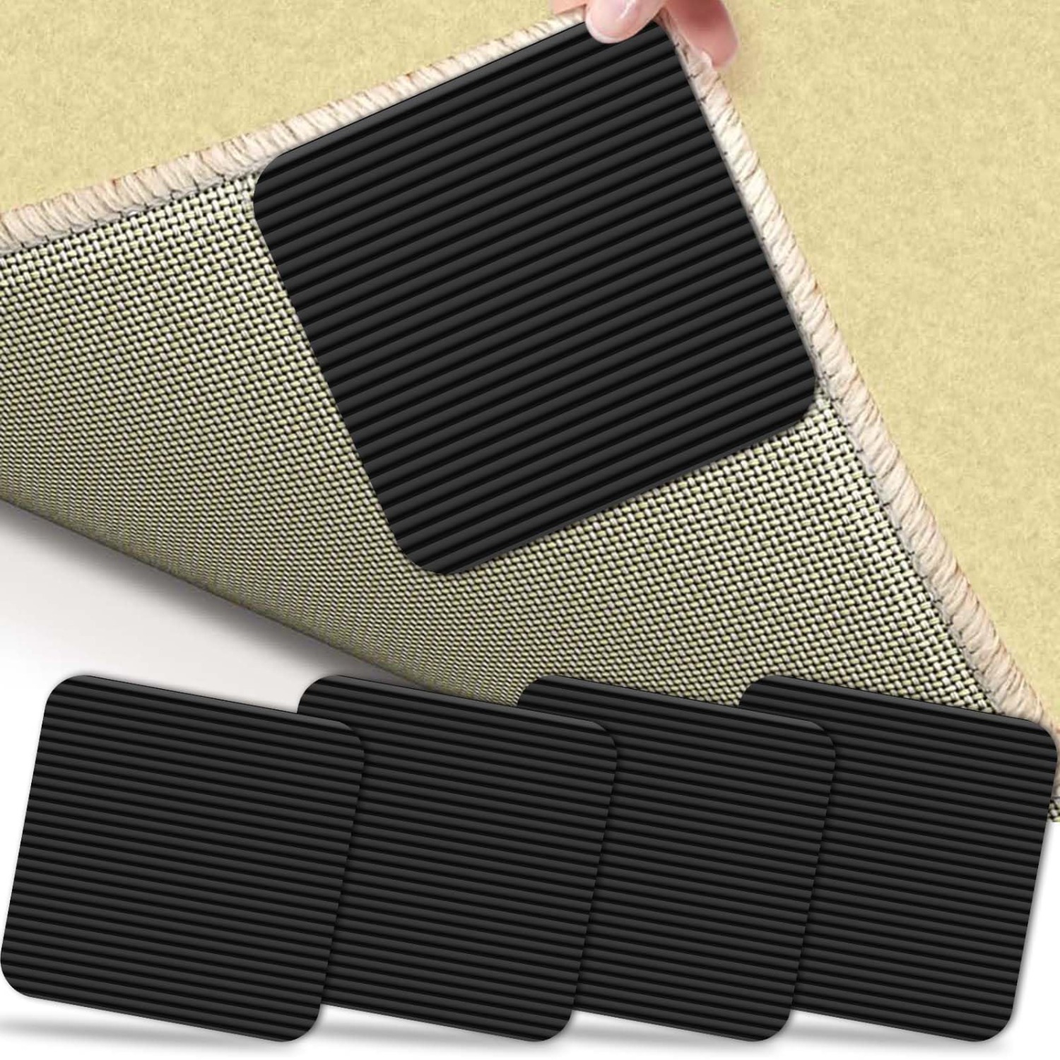 TEMU Non-slip Carpet â Reusable Mat To Prevent Slipping â Easy To Remove, Washable, Leaves No Residue â Stops Carpet From Sliding
