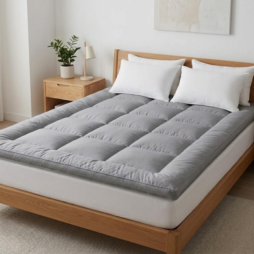 TEMU 6cm Mattress Topper - And Plush Mattress Topper, Breathable And Comfortable For Use, And Friendly And Breathable, With Strong Rubber Bands