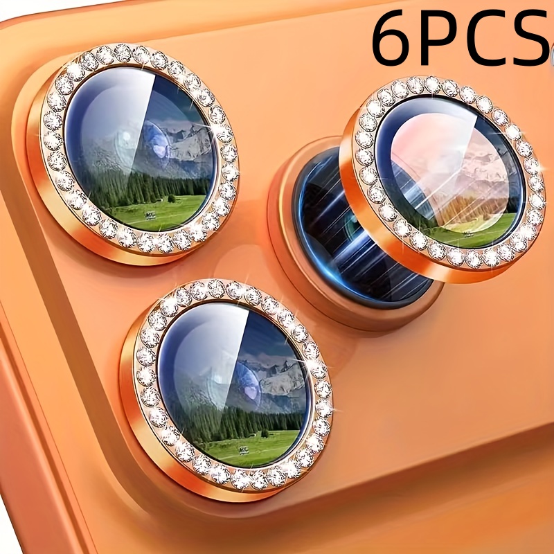 TEMU 6-Pack voor iPhone 18 Pro Max, 17 Pro Max, 16, 15, 14 Pro Max, 16 Plus Camera Lens Protector, HD Tempered Glass Cover