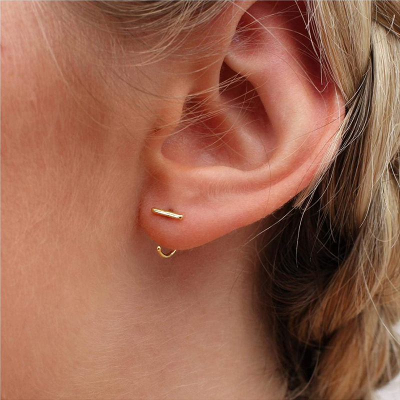 Tiny 925 Sterling Silver Hypoallergenic Stud Earrings