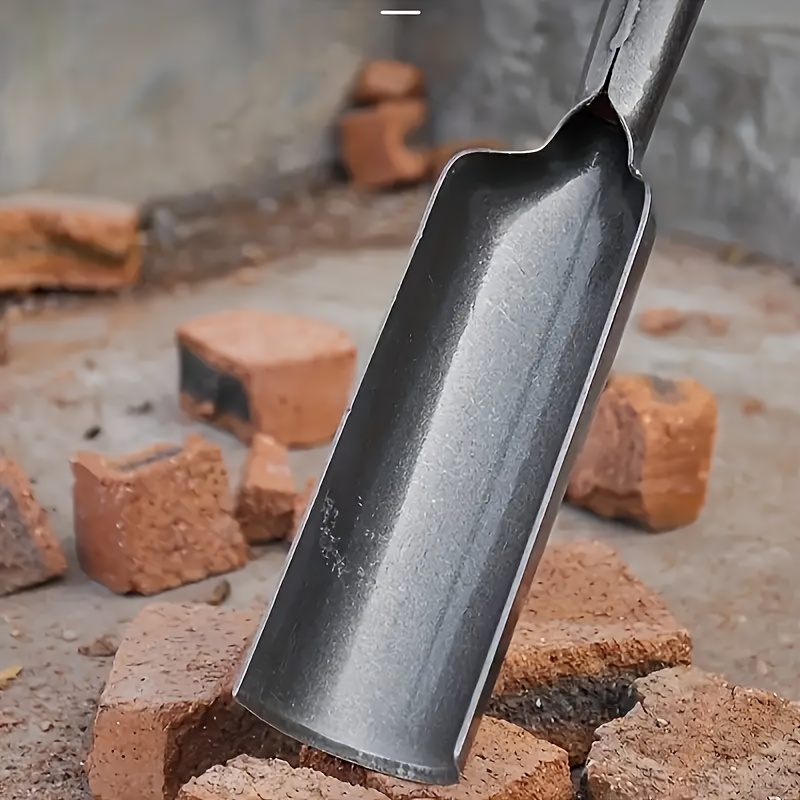 TEMU Heavy-duty High-carbon Steel Curved/d-shaped Shovel Suitable For Landscaping, Golden Prospecting, And Historical Excavation- Durable Metal