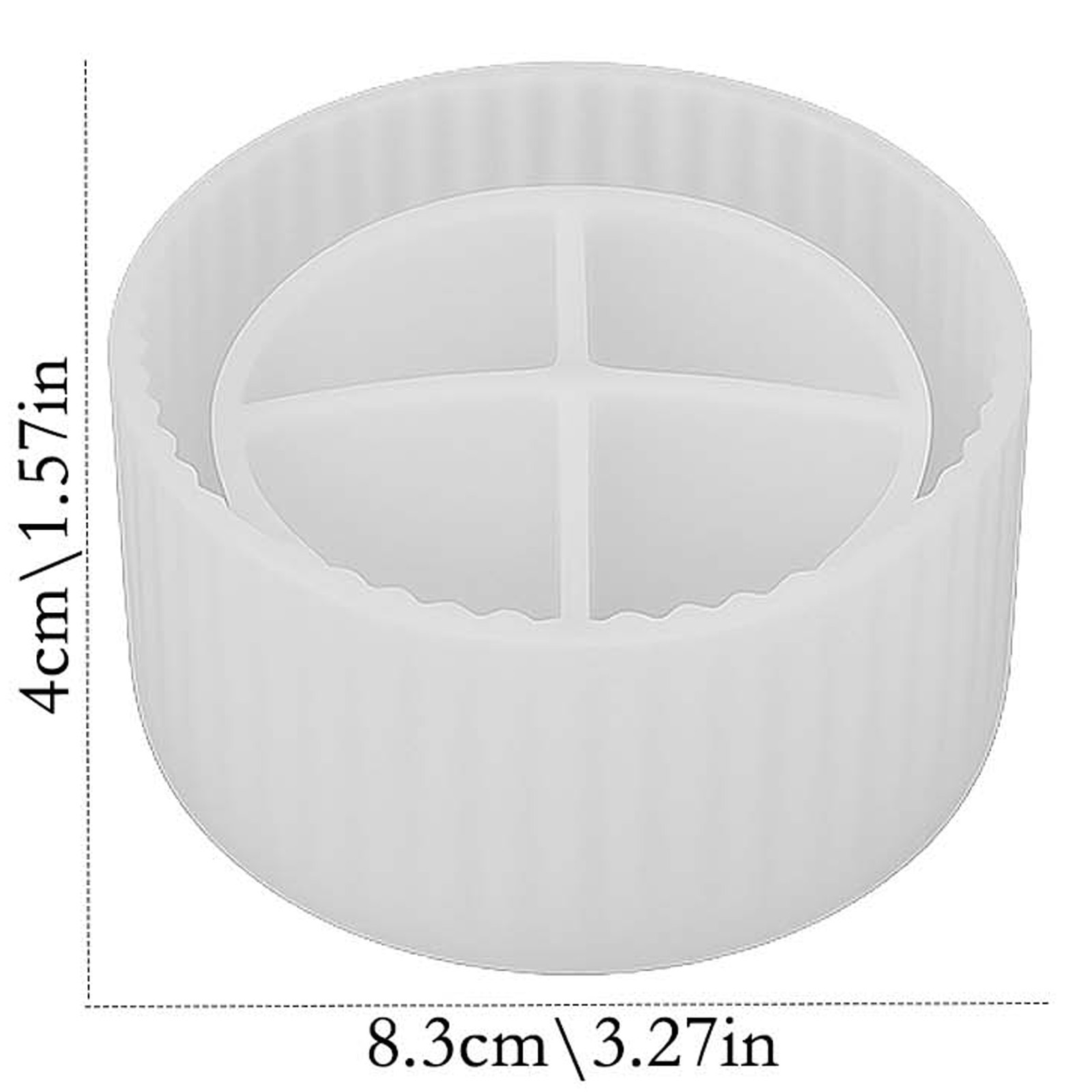 TEMU Moule à boîte de rangement à bougie ronde à rayures - Moule de moulage DIY en plâtre pour bougie et , artisanat, décorations, parfait pour les