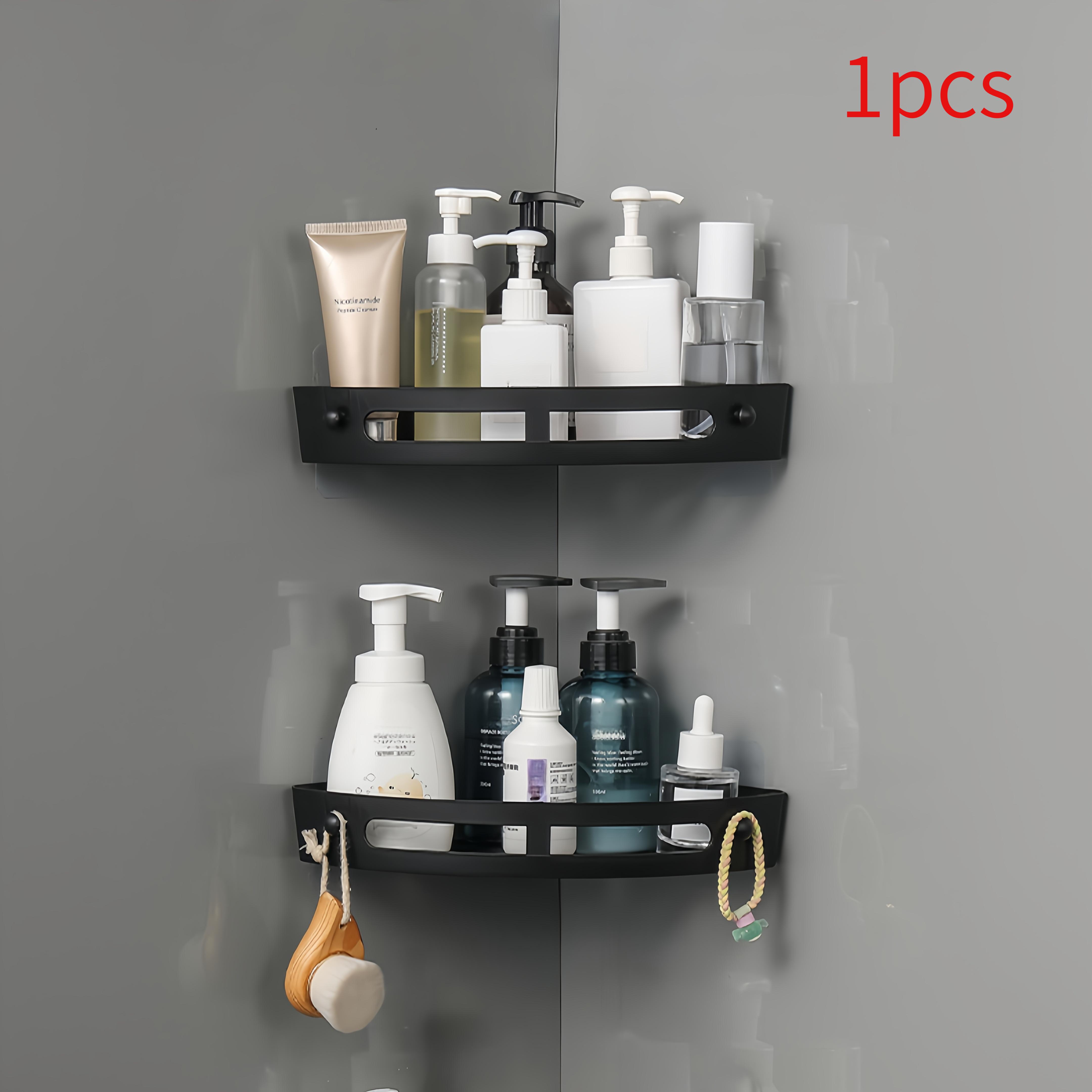 TEMU 1 Bathroom Corner Shelf| No Drilling Required, Freestanding, Durable Abs Storage Rack For Shower And Bathroom Essentials, Space-saving