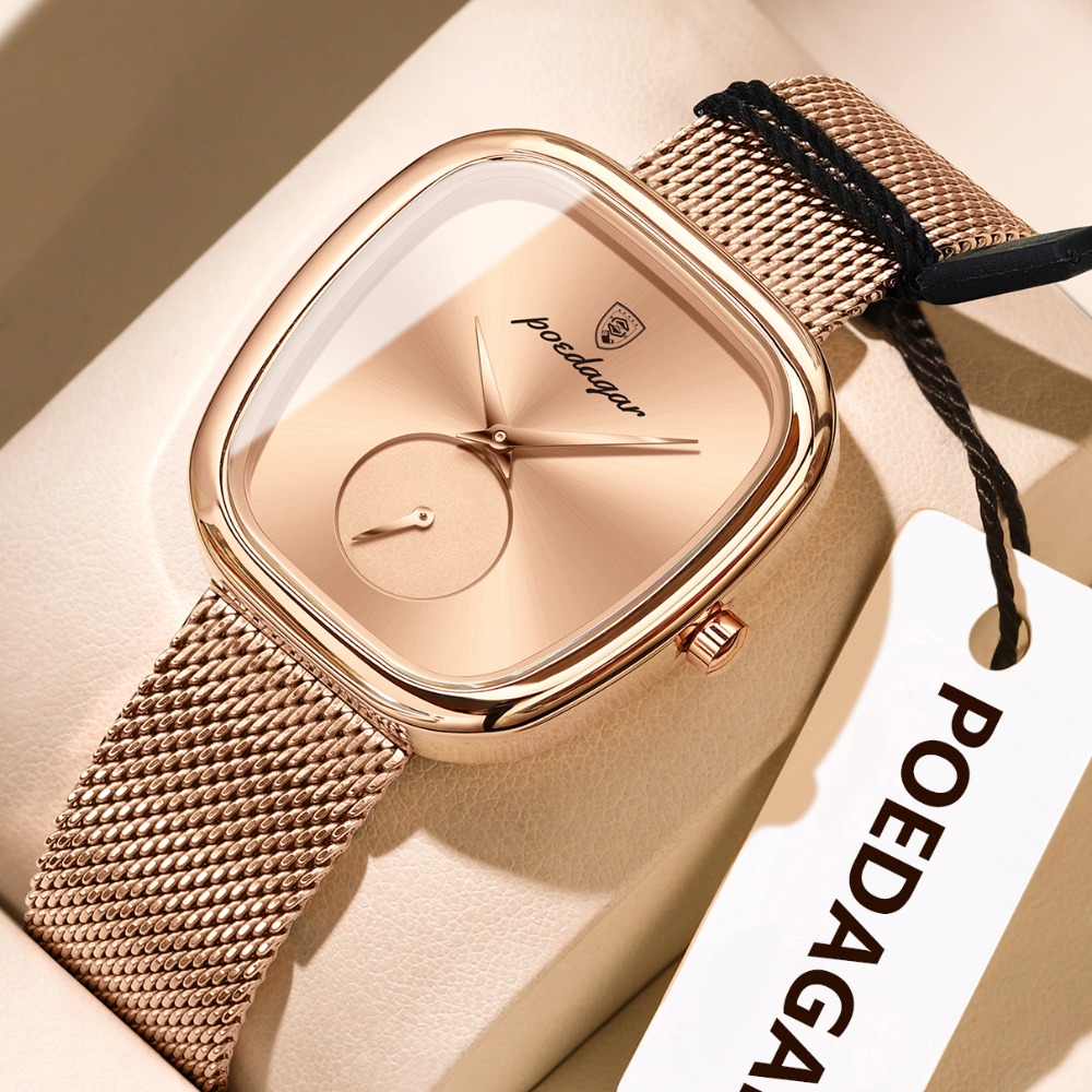 Image of New Fashionable Casual Women's Watch, Unique Square Dial, Women's Chronograph Watch, Suitable For Work Gatherings, Parties, Gifts, Girlfriends, Mothers, Holiday Gifts