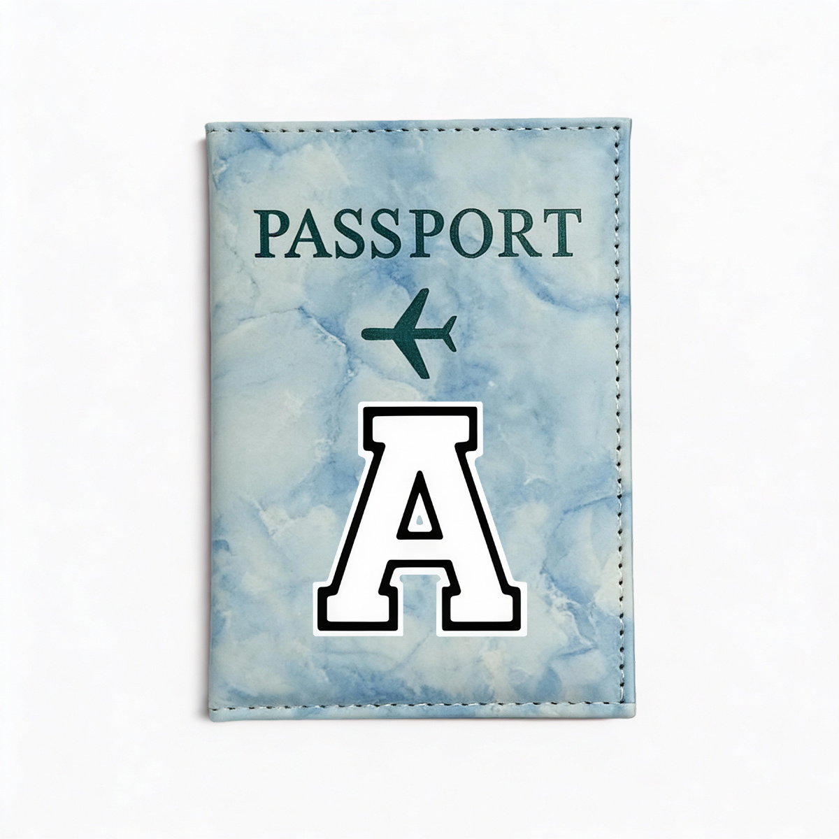 TEMU 1 stuks Reis Paspoorthoes met Letter Initiaal, Paspoort Beschermer, Reis Creditcard Hoes ID en Document Paspoorthouder A-Z Letter Print Student
