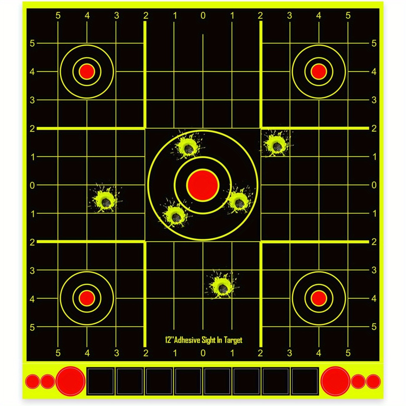 splatter targets stickers 12x13 inches self   shooting targets paper     instant   fluorescent yellow impact for bb gun pellet gun