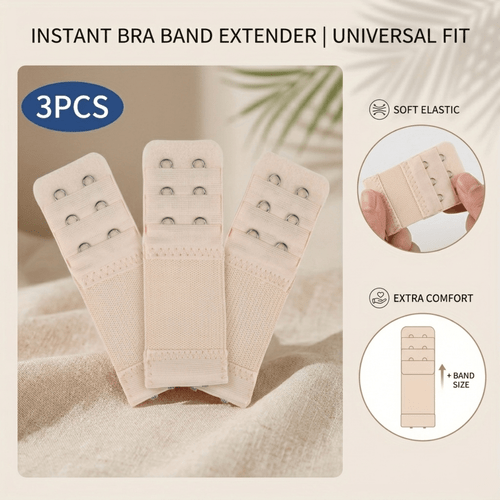 extensor de sutiã elástico 3 s cor nude 3x2 com gancho, de extensão para faixa inferior, corretor de tamanho de sutiã multiuso para mudança de silhueta pós- , de peso, de sutiã plus size e diário de roupas íntimas