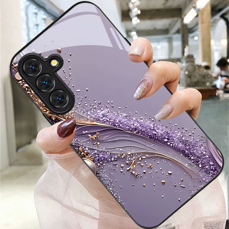 TEMU Phone Case: Purple Gradient Pattern Phone Case, Suitable For Galaxy