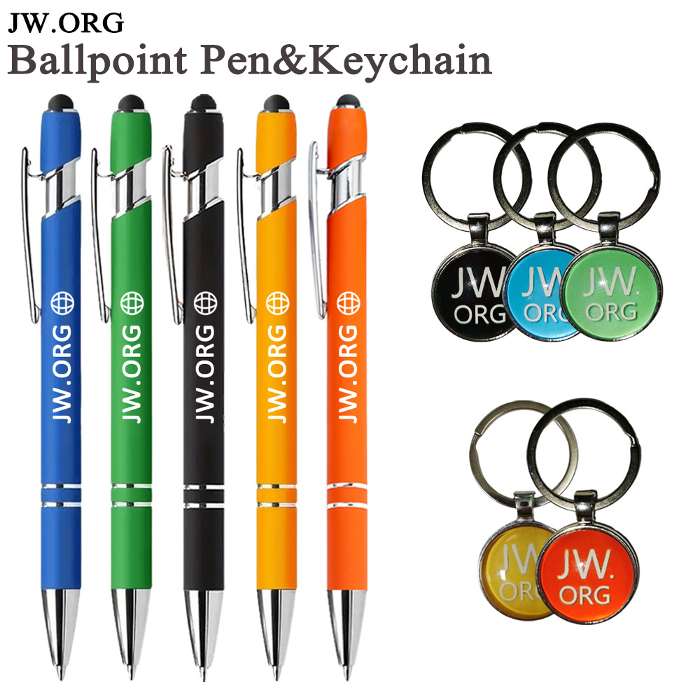 

2-in-1 Ballpoint Pen & Keychain Set, 5 Colors, Metal, Touch Screen Compatible, , Ideal For , No Batteries Required, Universal Holiday Gift