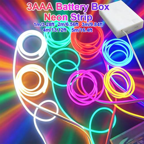 neon led strip light battery box neon strip led light 120leds m neon rope lights flexible strip lighting neon rope lights for indoor bedroom decor