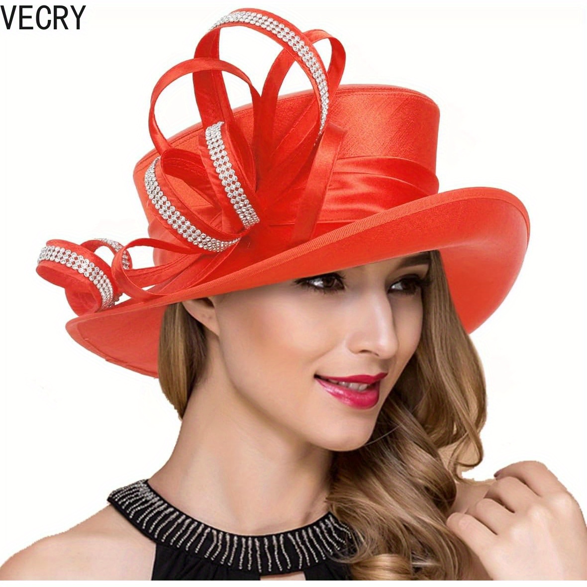 womens derby church hats elegant bridal wedding dress - Temu