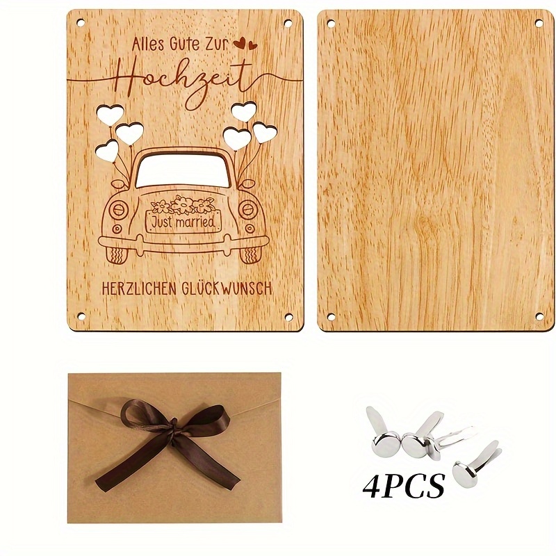 E-shop Einzigartige Holz-Grußkarten für Braut Bräutigam, Hochzeiten, Heiratsanträge, Verlobungen, Geburtstage Jahrestagsfeiern