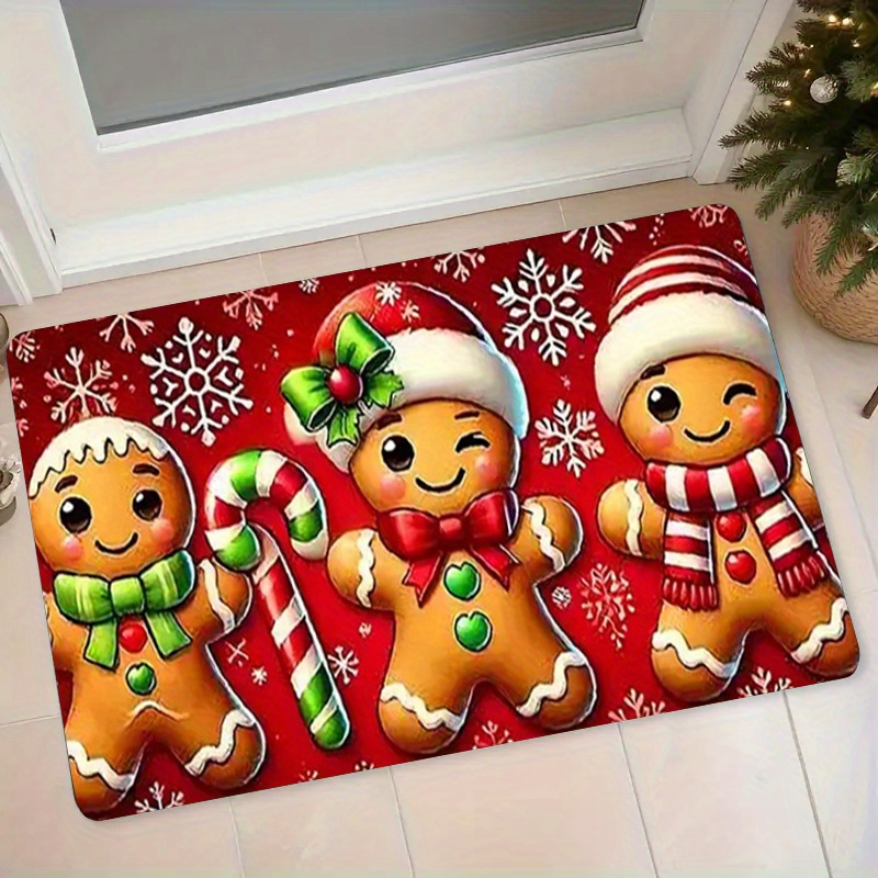 TEMU Un homme d'épices portant un chapeau de Noël - Ajoute festive | Fabriqué en flanelle durable, disponible en plusieurs tailles, convient pour